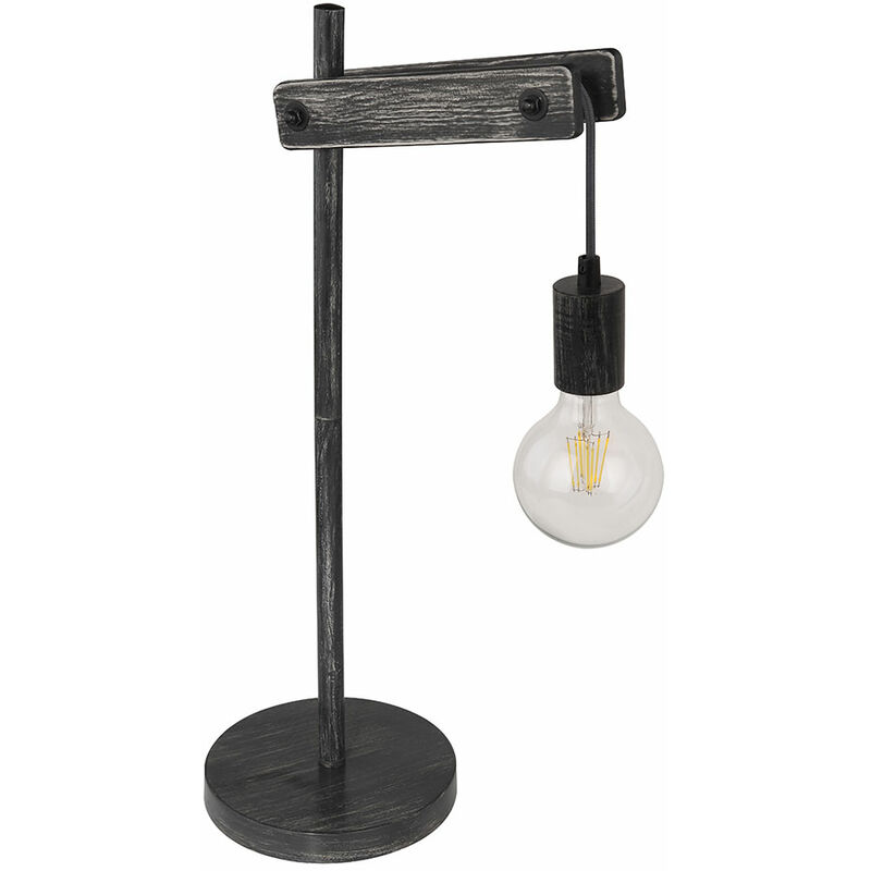 Image of Lampada da comodino lampada da tavolo lampada da lato lampada in legno lampada da camera nera lampada da lettura da regolare, metallo, 1x E27, LxPxH