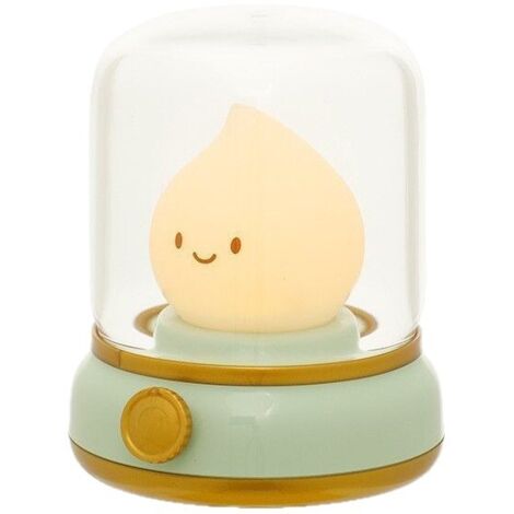 Lampada da comodino, luce notturna per bambini per camera da letto e soggiorno, lampada da comodino a LED con modalità calda e modalità candela (sfarfallio), lampade ricaricabili tramite USB