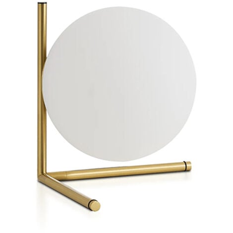 VETRINEINRETE Lampada da comodino minimalista lume decorativo per camera da letto in metallo bronzo con sfera in vetro attacco G9