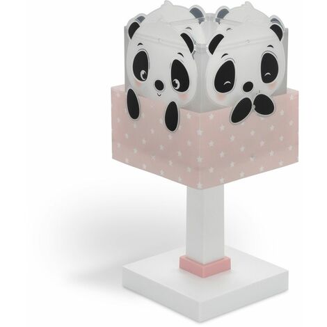 Lampada da comodino Panda Rosa