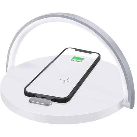 Caricatore wireless 2in1 + lampada (bianco)