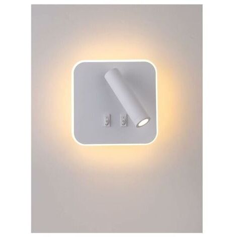 Lampada da comodino regolabile, applique da interno per hotel, lampada da comodino a parete per corridoio con interruttore, luce tricolore da 12W