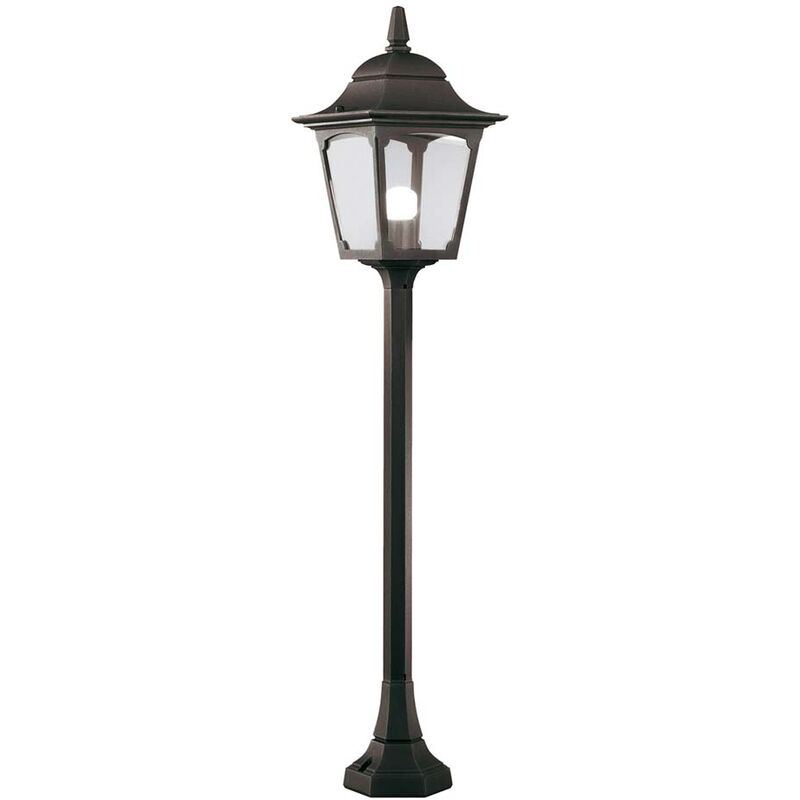 Image of Lampada da esterno a candelabro da terra ALU luce da giardino H 100 cm lanterna nera
