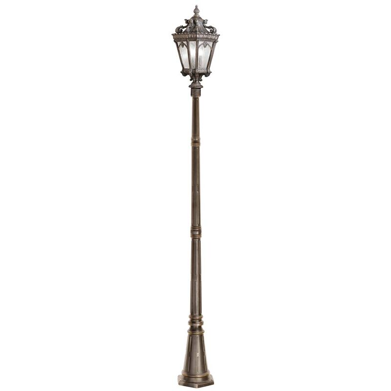 Image of Lampada da esterno a candelabro da terra lampione a palo H 295 cm lampione da giardino
