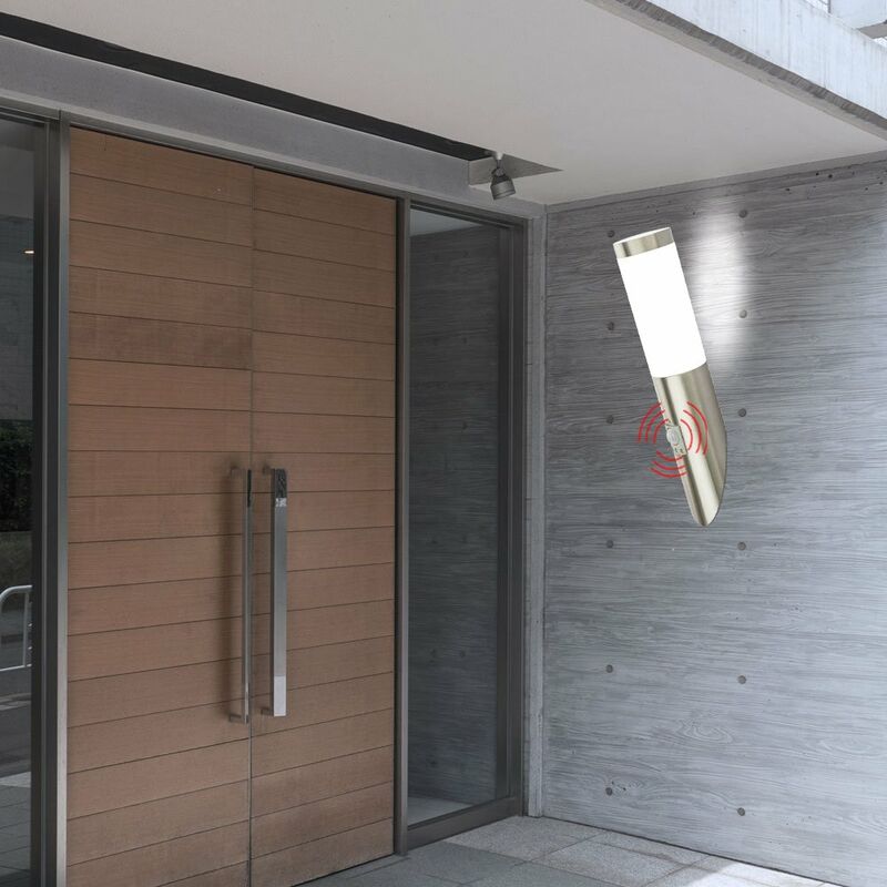 Image of Etc-shop - Lampada da parete per esterni della casa Lampada da giardino con rilevatore di movimento Lampada da balcone per veranda Illuminazione in