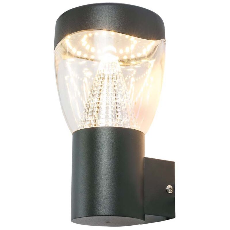Image of Lampada da esterno a led lampada da parete lampada da facciata lampada da porta d'ingresso lampada da esterno, alluminio pressofuso, antracite, IP44,