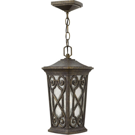 Lampada da esterno a sospensione lampada a sospensione catena lanterna acciaio H 32,8 cm 1 fiamma