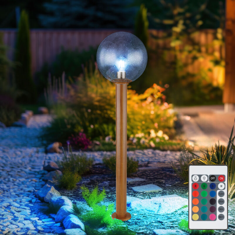 Image of Lampada da esterno dimmerabile con telecomando Lampada da terra a led Lampada da giardino per esterni Lampada da patio Lampada da sentiero, Vetro