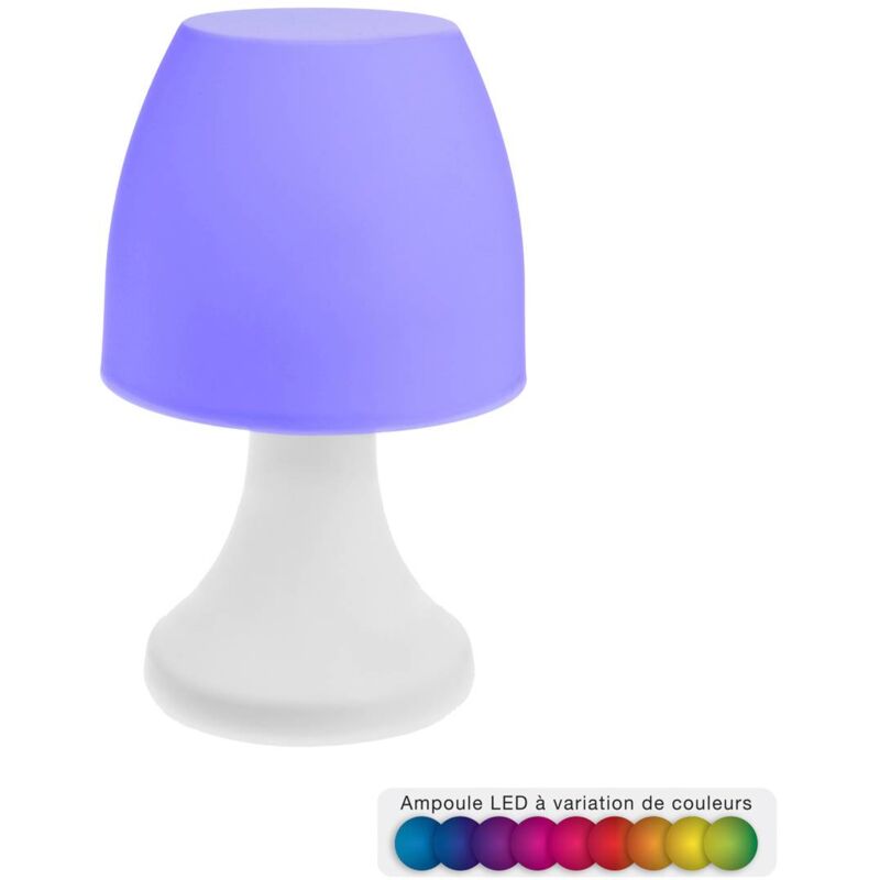 Image of Lampada da esterno dokk multicolore h19cm - lampada a led bianca, polipropilene, dimensioni 12,5x19,5 cm Atmosphera créateur d'intérieur - Bianco