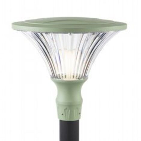 Lampada da esterno in alluminio pressofuso con diffusore trasparente salvia