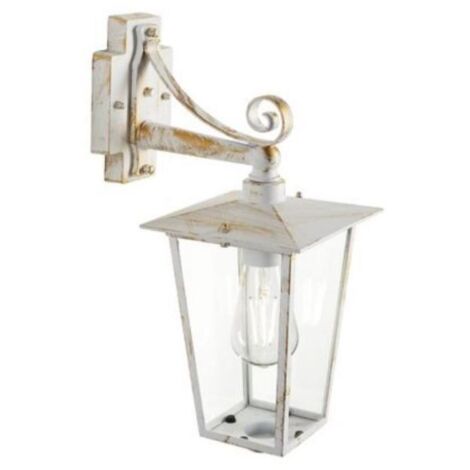 Lampada da esterno in alluminio pressofuso con diffusori in vetro trasparente biancooro