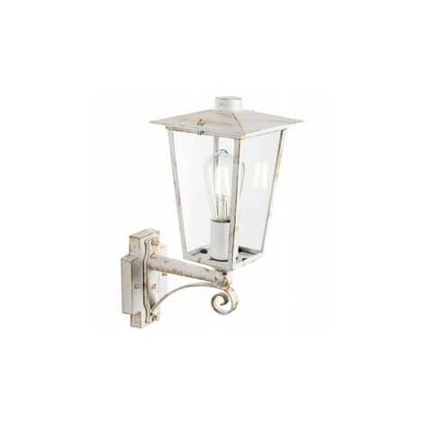 Lampada da esterno in alluminio pressofuso con diffusori in vetro trasparente biancooro