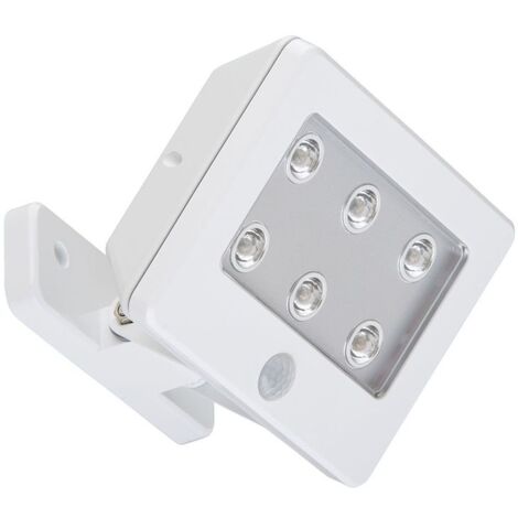 Lampada da esterno Lampada da esterno Sensore di movimento orientabile Batteria IP54 bianco Briloner
