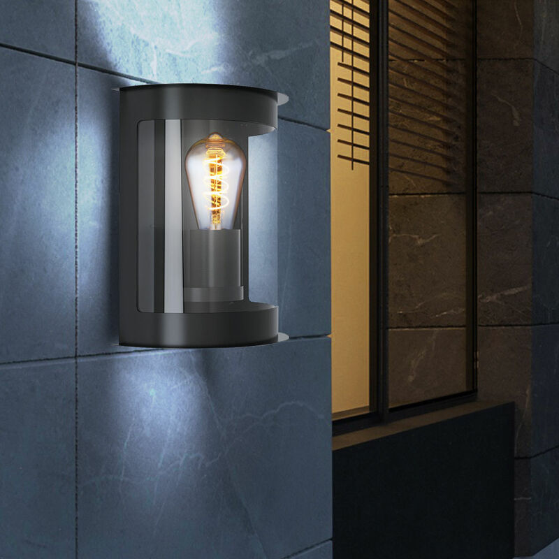 Image of Lampada da esterno lampada da parete lampada da terrazza moderna lampada da parete lampada da parete, resistente alle intemperie, acciaio vetro,
