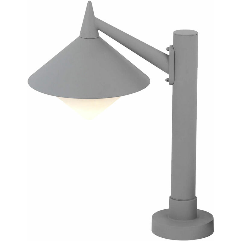 Image of Lampada da esterno lampada da percorso lampada da esterno lampada da terra lanterna da giardino, IP44, vetro opalino grigio metallizzato, 1x attacco
