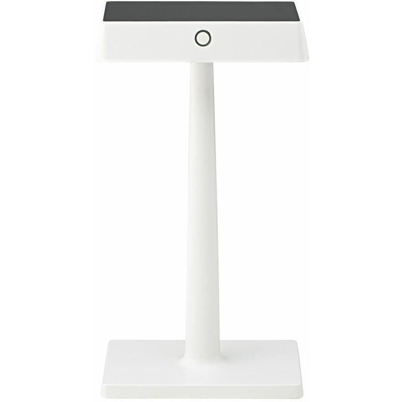 Image of Lampada da esterno lampada da tavolo led touch dimmer lampada da tavolo a batteria luce da giardino con ricarica wireless, alluminio bianco, 3W 210lm
