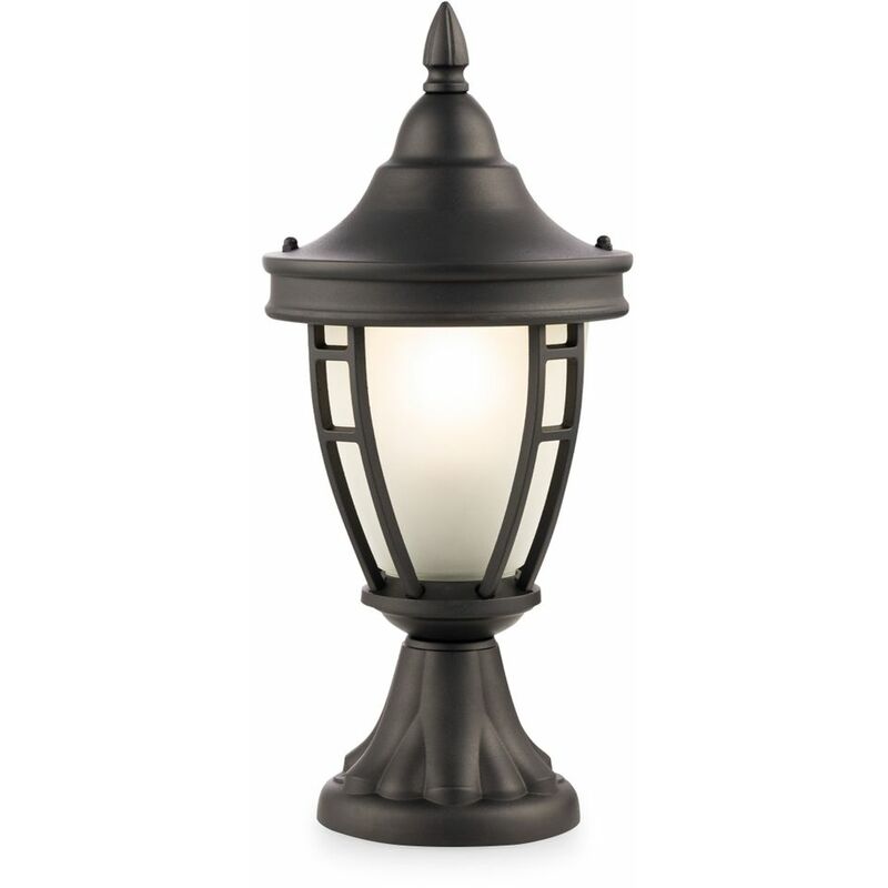 Image of Lampada da esterno, lampione, lampada da terra, lampada con base, lampada da patio, lampada da giardino, metallo nero, IP44 resistente alle