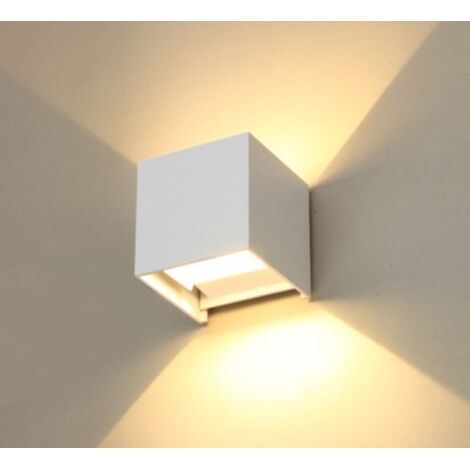 Lampada da esterno LED monoblocco in alluminio pressofuso 3000K, IP65, 6w, luce bianca calda, 10x10x10cm