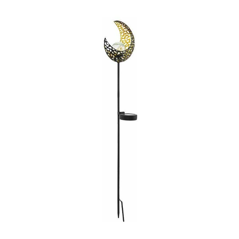 Image of Lampada a spina solare a led lampada da giardino a puntale terrazza decorazione illuminazione lampada da giardino oro nero Eglo 48783