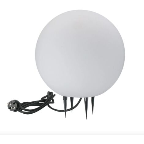 Lampada da giardino sfera bianca Ø30 E27 IP65 Argento
