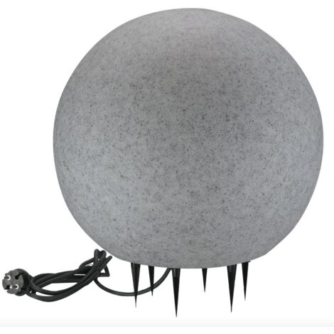 Lampada da giardino sfera grigia Ø50 E27 IP65 Polux