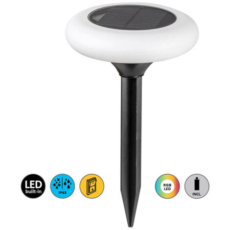 Lampada da giardino solare LED 0,6W Haiti IP65 nera Rabalux