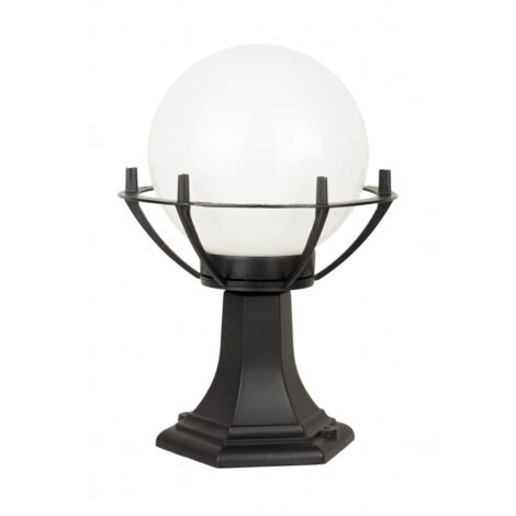 Lampada da giardino SU-MA Kule 39cm sfera 20cm E27 nera IP43