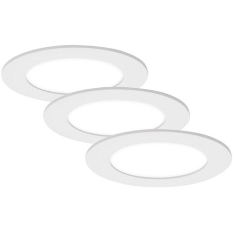Lampada da incasso a LED per bagno, set da 3 IP44 7W bianco plastica Ø12 cm Briloner