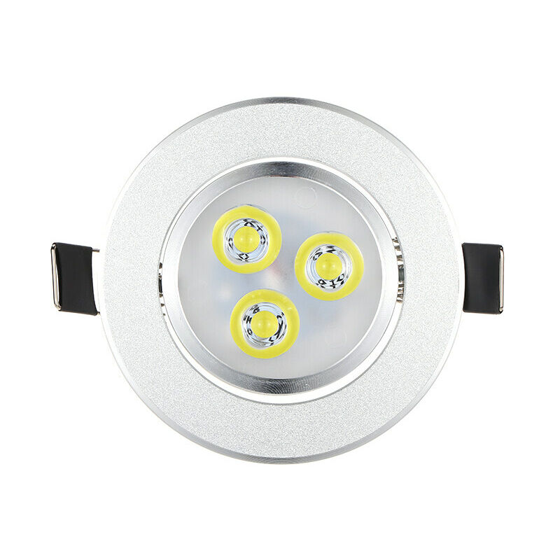 Lampada da incasso a soffitto a led argento