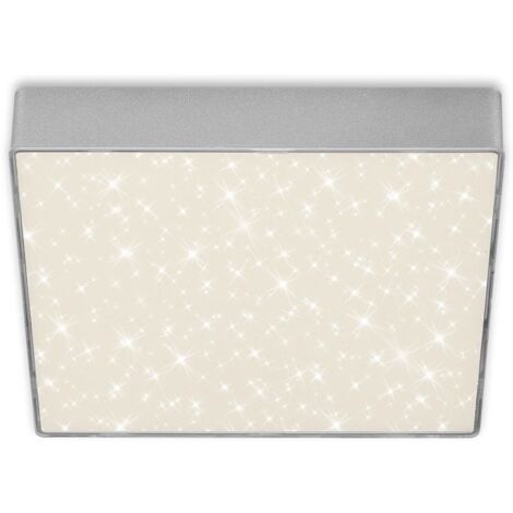 Lampada da incasso LED cielo stellato senza cornice 4000K 16W argento metallo Briloner