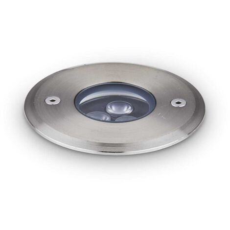 Lampada Da Incasso Moderna Floor Alluminio Cromo Led 3W 3000K Luce Calda