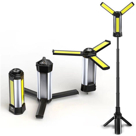 Lampada da lavoro a LED, capacità della batteria 6000 mAh, luminosità 8000 lumen, per attività all'aperto, campeggio all'aperto [classe energetica E]