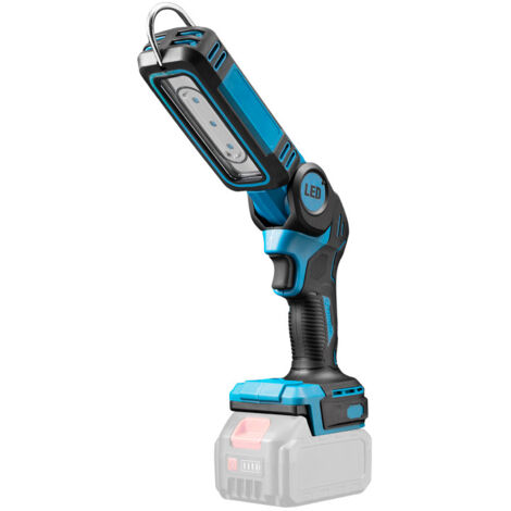 LAMPADA DA LAVORO A LED CON LUMINOSITÀ REGOLABILE SU 2 LIVELLI DA 500/1000 LM, FUNZIONA CON BATTERIA DA 18 V, PER PROGETTI DI COSTRUZIONE ALL'APERTO...