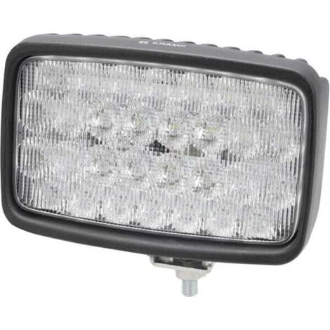 Lampada da lavoro a LED per Case IH, Ford, New Holland, Steyr, Valmet, Valtra, Deutz-Fahr rettangolare 90W 6000lm 10/30V con spina Deutsch, luce diffusa 30 LED Kramp LA104211
