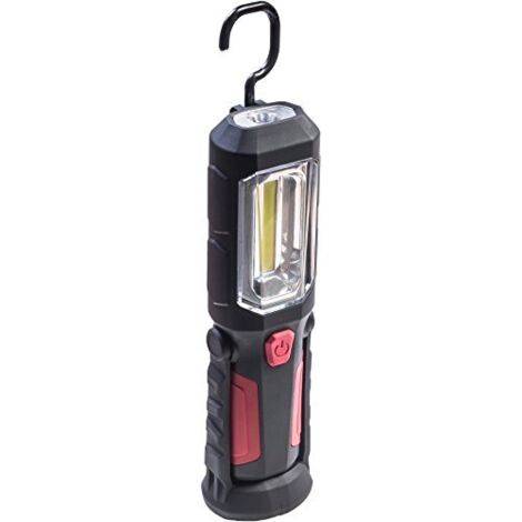 Lampada da Lavoro Appendibile Gancio Magnetica 24 Led + Torcia 6 Led COB Masidef