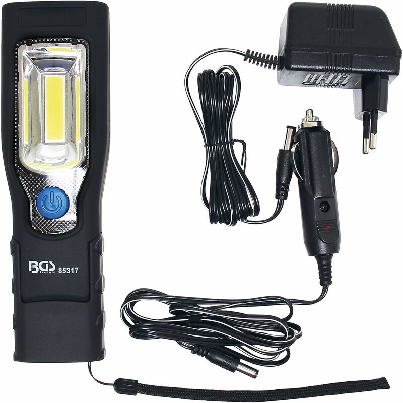 Image of Bgs 85317 lampada da lavoro a cob-led torcia pila officina supporto magnetico