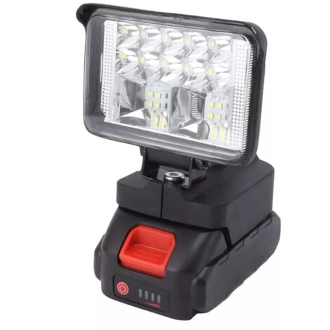 Lampada da Lavoro Faro Portatile Led Ricaricabile illuminazione esterna + Batteria 36V compatibile batteria makita