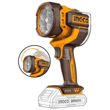 LAMPADA DA LAVORO NUDA A BATTERIA 20V INGCO