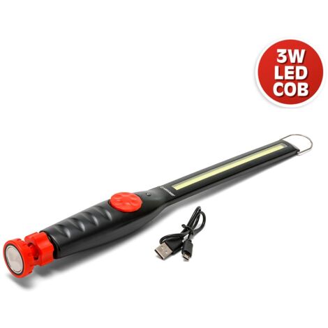 lampada da lavoro ricaricabile led - extra piatta - 3 w
