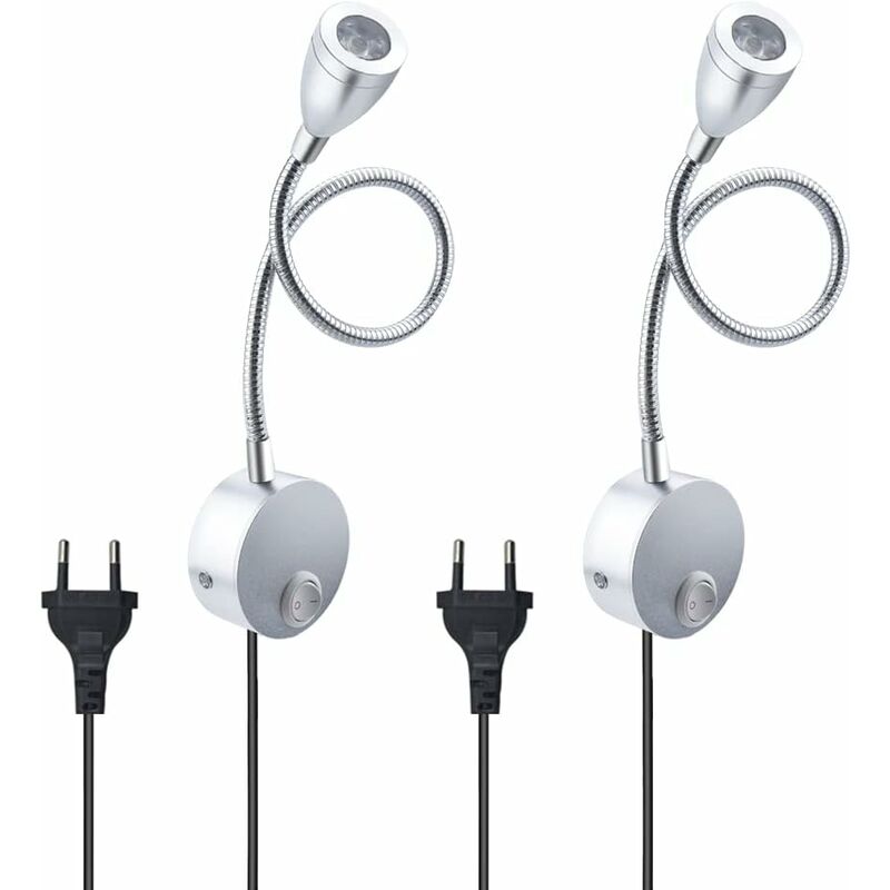 Lampada da lettura a parete flessibile 3W con