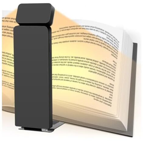 Lampada da lettura e clip per lampada da lettura, lampada da lettura oscurante tricolore, ricaricabile tramite USB, lampada da lettura per bambini e appassionati di lettura.