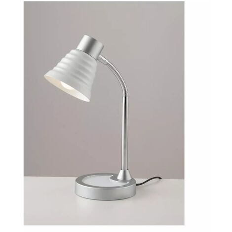 "Lampada da lettura LEONARDO bianca in plastica e metallo (1xE14)"