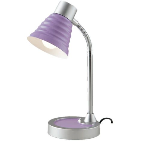 "Lampada da lettura LEONARDO viola in plastica e metallo (1xE14)"