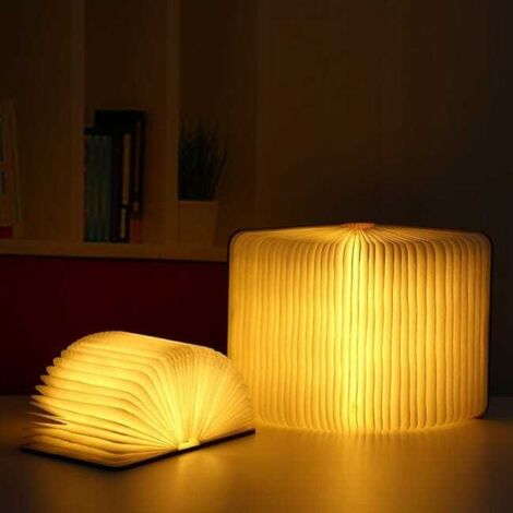 Lampada da lettura pieghevole in legno Jandei, media, 14,5 x 11 cm, 3 colori, ricarica USB-C
