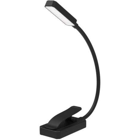 Lampada da lettura portatile con clip a LED per la protezione degli occhi, ideale per dormitori studenteschi e ricaricabile tramite USB.