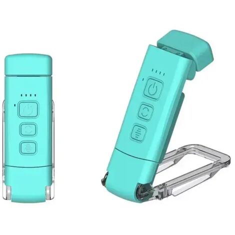Lampada da lettura portatile ricaricabile con 3 modalità di illuminazione, clip per libri, luminosità regolabile - blu