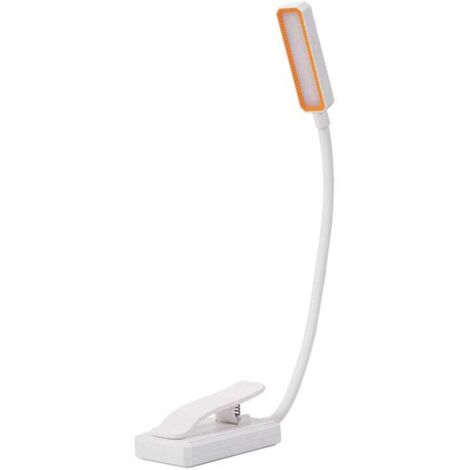 Lampada da lettura ricaricabile a luce bianca con tre livelli di intensità, ideale per leggere di notte, studiare e viaggiare.