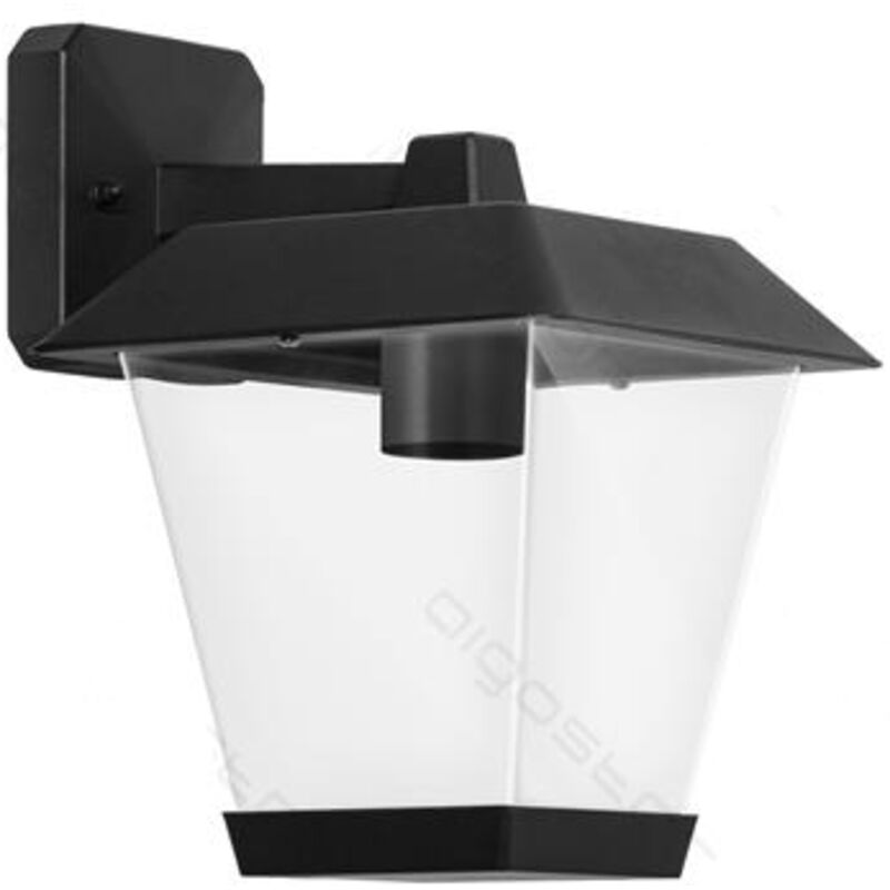 Lampada Da Muro Applique Da Giardino Lanterna E27 Esterno Ip44 Nero