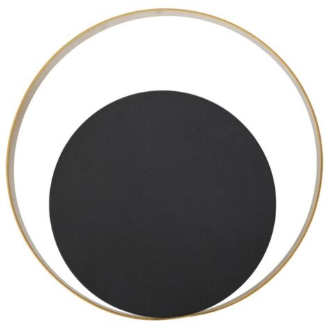Lampada da muro "Shuttle" struttura in metallo colore nero e oro per interni
