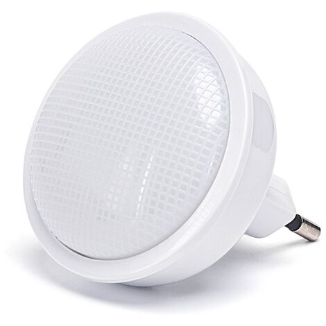 Lampada da notte a Led Rotonda da presa 0,3W con sensore Aigostar